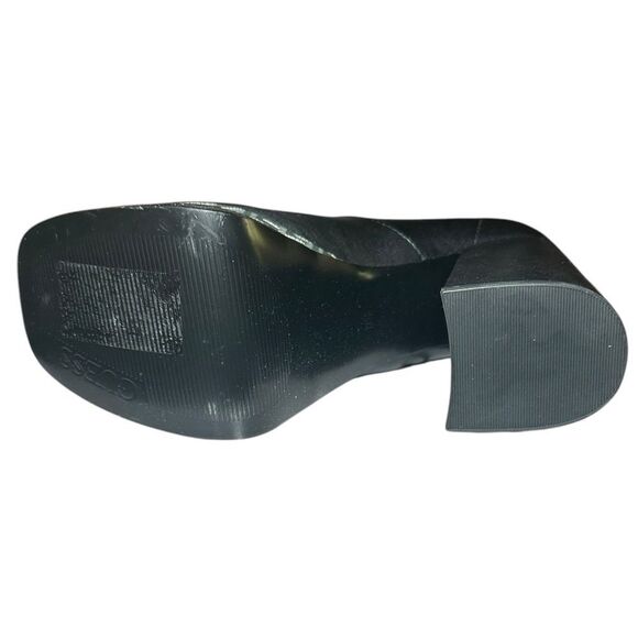 Guess Womens size 10 M Caballa Faux LeatherBlock Heels Mid-Calf Boots Black - Picture 8 of 10